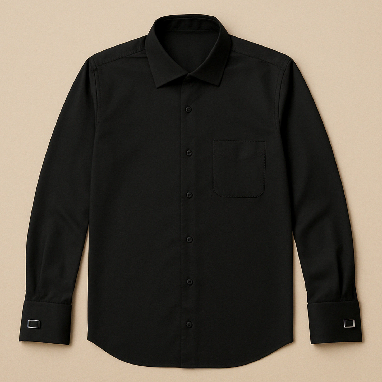 CHEMISE À MANCHES FRANÇAISES NOIR MAGNATE VERSAILLES
