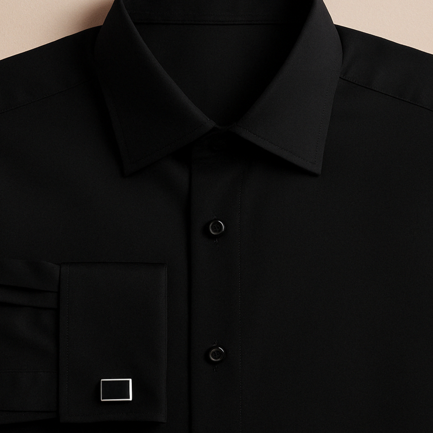CHEMISE À MANCHES FRANÇAISES NOIR MAGNATE VERSAILLES