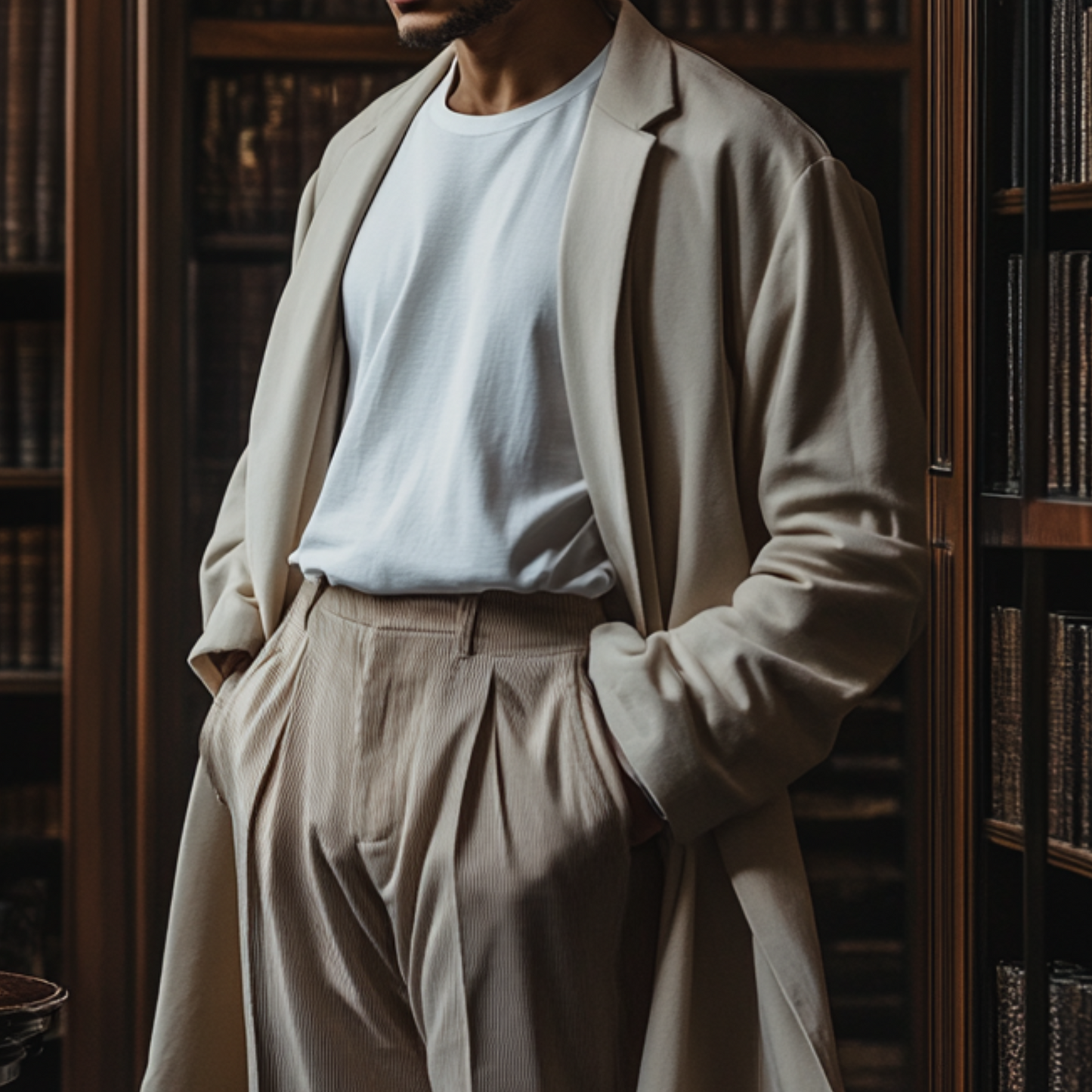 IVORY EXECUTIVE DIRECTOR OVERSIZED HEAVYWEIGHT T-SHIRT