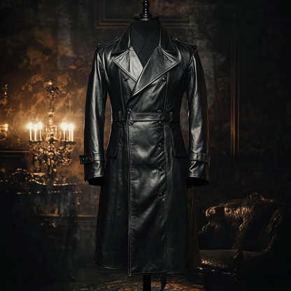 Bavarian Classic Leather Trench Coat