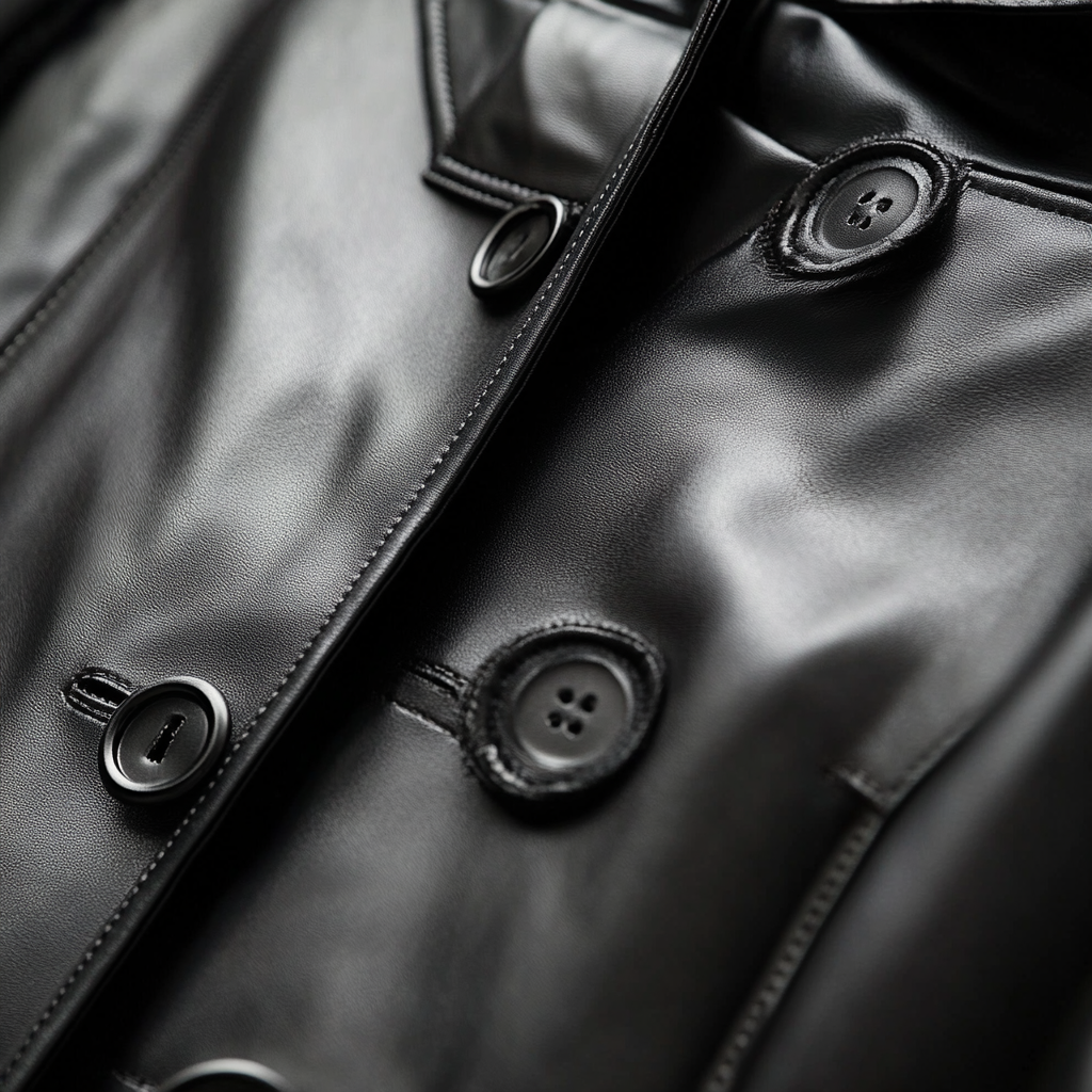 Bavarian Classic Leather Trench Coat